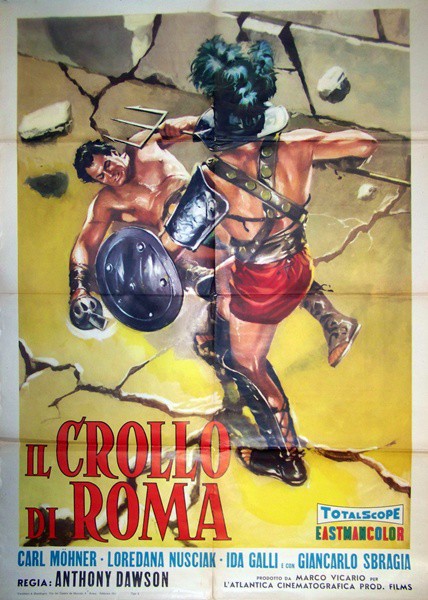 Il crollo di roma,chute de rome (la) 100x140