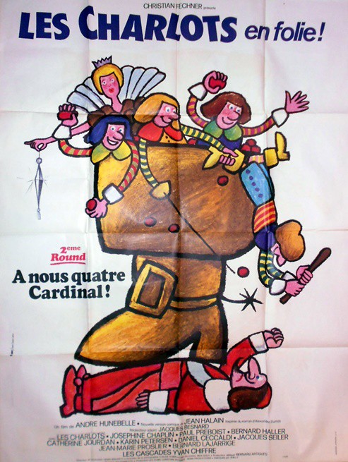 Charlots en folie,a nous quatre cardinal 40x60