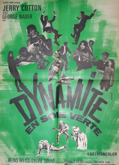 Dynamite en soie verte 120x160