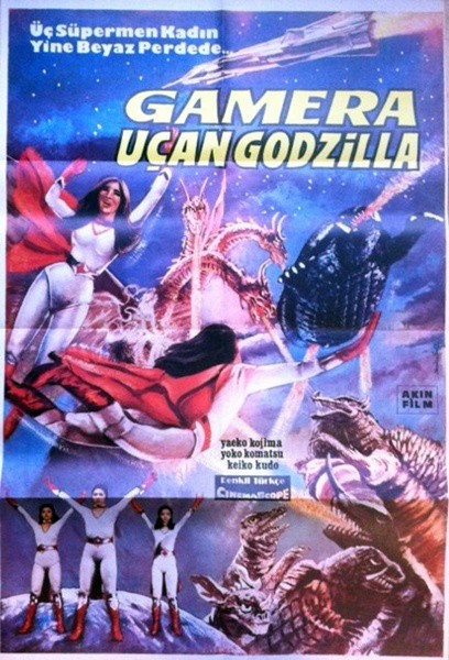 Gamerak et les 3 super-women godzilla 37x100