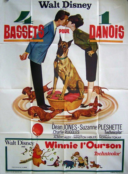 4 bassets pour 1 danois 120x160