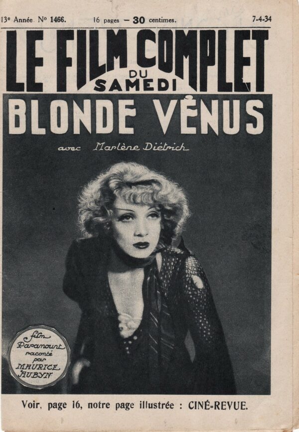 Blonde venus film complet