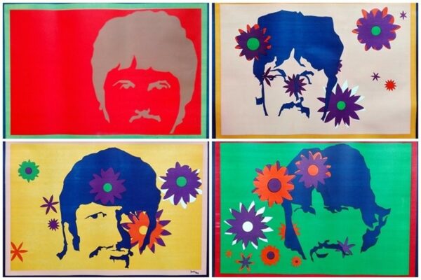 Beatles.74,5x51.lot 4 affiches