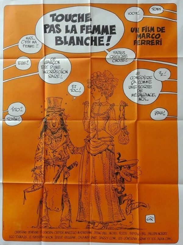 Touche pas la femme blanche.orange.120x160