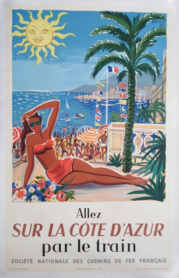 Allez sur la côte d'azur par le train.62x100
