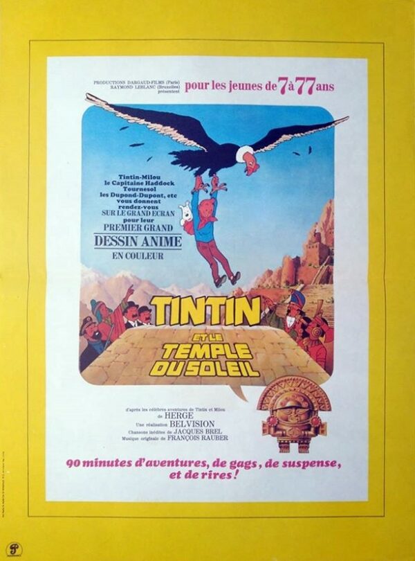 Tintin et le temple du soleil.40x60