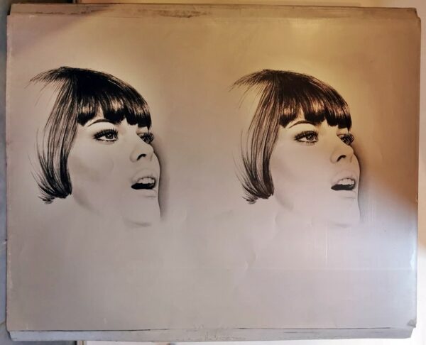 Mireille Mathieu.plaque d'imprimerie.160x120