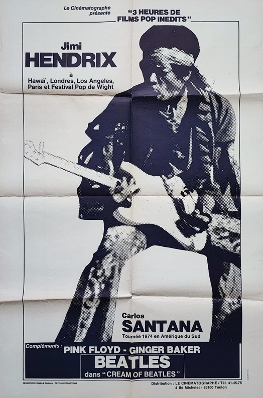 Jimi Hendrix Carlos Santana Pink Floyd Beatles 80x120