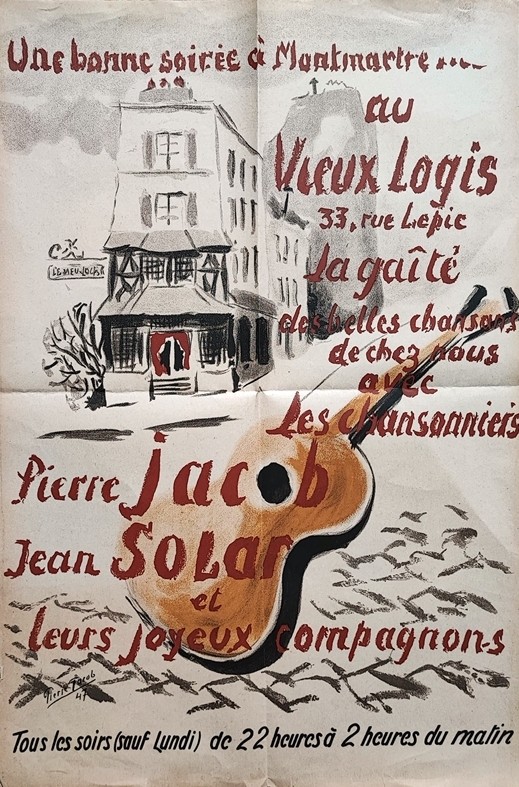 Cabaret du vieux logis Montmartre 39x59