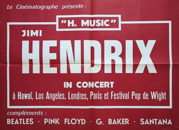 Jimi Hendrix in concert 80x60