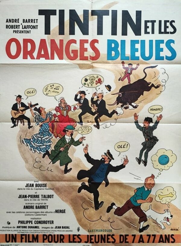 Tintin et les oranges bleues 60x80