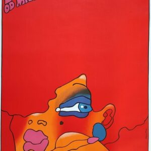 Affiche polonaise de théâtre la fille de chez Maxim's 68x97