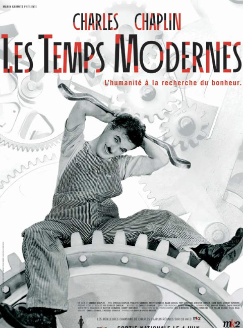 CHAPLIN LES TEMPS MODERNES - Affiche cinéma - 40 x 60